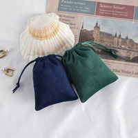 Pochette souple réutilisable pour bijoux avec cordon de serrage, sac de rangement imprimé en sérigraphie pour offrir en cadeau