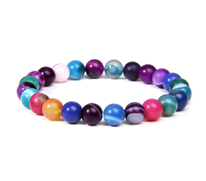 الجملة الحجر الطبيعي الكوارتز خرز كريستالي أساور 8 مللي متر العقيق الخرز اليدوية أساور من الأحجار الكريمة للنساء و لي - Product Image 6