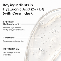 Sérum hydratant multi-niveaux à l'acide hyaluronique 2% B5, vegan et biologique, 100 ml, pour une peau plus lisse et plus volumineuse