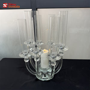 Décoration de mariage d'usine, décor de fête de mariage de luxe, centre de table en cristal, <span class=keywords><strong>chandelier</strong></span>, pilier, tube - Product Image 3