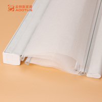 Système de rail en aluminium sans chaîne pour stores romains sans cordon, mécanisme de levage manuel, rail simple ou double pour stores romains sur mesure