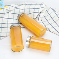 Botol kaca madu kosong 16oz 500ml dalam jumlah besar stoples madu kosong untuk pernikahan