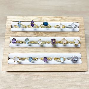 Pietra di luna naturale <span class=keywords><strong>acquamarina</strong></span> guarigione cristallo placcato oro 925 gioielli in <span class=keywords><strong>argento</strong></span> sterling anelli di cristallo per le donne - Product Image 1