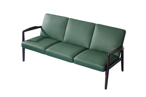 Cómodo Sofá Cama de Tres Plazas Verde Oscuro, Diseño Tradicional con Cojines Rellenos de Esponja Suave, Cubierta de PU, Duradero y Ecológico - Product Image 2