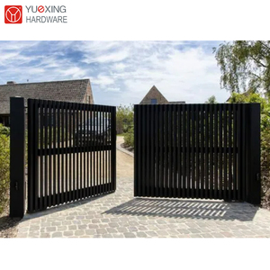 Vườn Hệ thống an ninh màu đen ngoài trời Swing cổng nhôm hàng rào và cổng - Product Image 1