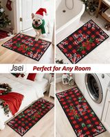 Décoration de Noël Tapis et tapis de cuisine antidérapants Lavable en machine Résistant à la saleté Tapis de cuisine confortable