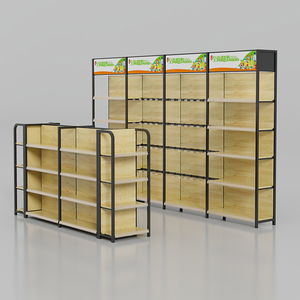 Bằng gỗ kệ hàng tạp hóa siêu thị kệ cửa hàng tiện lợi Gondola kệ đơn vị cho bán lẻ siêu thị giá - Product Image 5