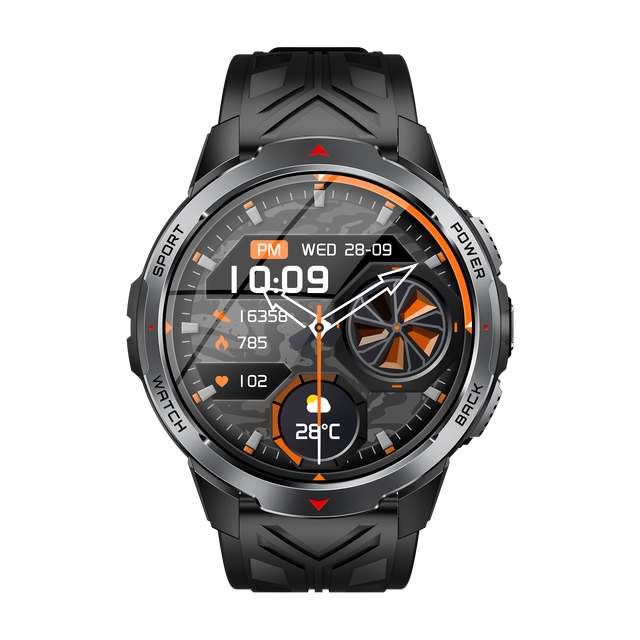Smartwatch Unisex KT88 TFT 41-43mm Touchscreen Flashlight Compass Sleep Tracker Answer Call 25-35 Days Silicone Band 3ATM