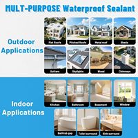Hupeyna Scellant acrylique imperméable liquide transparent, revêtement réparateur anti-fuite, adhésif invisible intérieur/extérieur