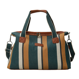 <span class=keywords><strong>Sac</strong></span> de voyage court rayé <span class=keywords><strong>en</strong></span> toile japonaise pour femme, grande capacité, <span class=keywords><strong>sac</strong></span> à <span class=keywords><strong>bandoulière</strong></span> simple, vente <span class=keywords><strong>en</strong></span> gros, nouveauté - Product Image 6