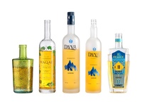Bouteilles en verre de haute qualité personnalisées pour vodka, whisky, brandy, tequila, 200 ml, 375 ml, 500 ml, 700 ml, 750 ml, 1000 ml, vente en gros, usine