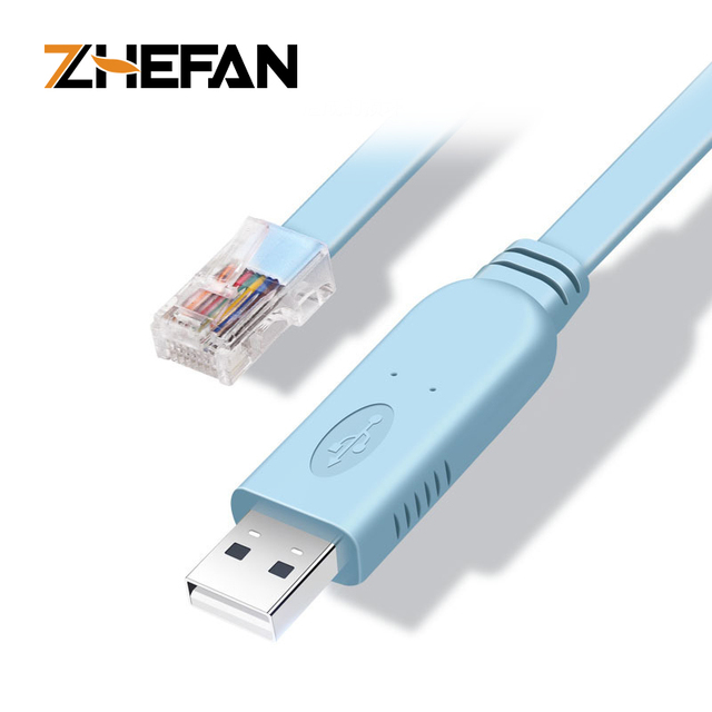 ZHEFAN Usb To Rj45 Console Cable Serial Adapter For Cisco Router 1.5m Usb Rj 45 8p8c Converter Usb Console Cable