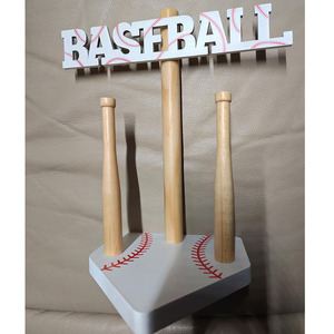 Support de Collier Baseball Drip, Présentoir Magnétique en Bois avec Lettres BASEBALL, Support pour Bagues de Championnat et Organisateur de Bijoux - Product Image 3
