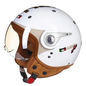 Casco Retro Unisex para Motocicletas, Talla XL Universal, para Todas las Estaciones, con Forro de Espuma y Visera, Estilo Capacio - Product Image 1