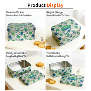 Boîtes à biscuits <span class=keywords><strong>en</strong></span> fer blanc rectangulaires personnalisées pour sublimation, grand format, avec motifs arabes, pour emballage de biscuits assortis <span class=keywords><strong>en</strong></span> vrac - Product Image 3