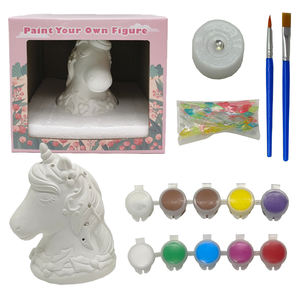 Elsas 3d Kleuren Schilderij Eenhoorn Speelgoed Set Kleurrijke Regenboog Schattige Kleine Pony Gips Beeldje Verf Kinderen - Product Image 1