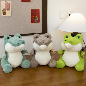 EZBABY Boneka Buaya Hijau Besar Hewan Laut Bantal Tidur Lembut Super Lembut Plush Biru Hadiah Uniseks Lucu - Product Image 3