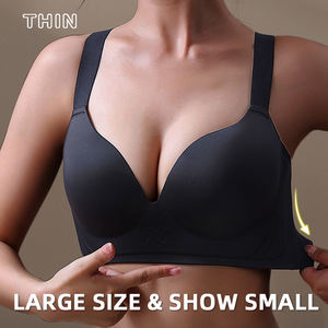 Soutien-gorge de yoga de sport anti-affaissement pour femme de grande taille sans trace, soutien-gorge de yoga <span class=keywords><strong>100D</strong></span> pour la poitrine, anti-gravité, avec rapport latéral élevé - Product Image 5