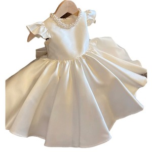 Abito da Principessa in Raso <span class=keywords><strong>Elegante</strong></span> per Bambina, Vestito per Primo Compleanno, Outfit Floreale in Stile Coreano per Bambine - Product Image 5