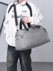 Unisex Large <b>Overnight</b> Duffel <b>Bag</b> Customized Logo Fitness Outdoor Sports Weekender Wet Compartment Durable Gym <b>Bag</b> for Men Women - Product Image 6