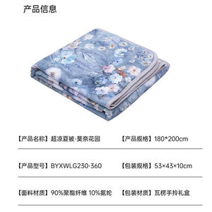 Manta Beyond Flannel de 180x200cm con diseño de jardín de Monet, transpirable, para cama de bebé de verano - Product Image 5