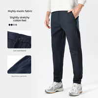Pantalon Chino Décontracté et Habillé pour Homme avec Logo Personnalisé, Coupe Droite, Boutons et Passants de Ceinture, Idéal Automne-Hiver, Extérieur, Service OEM