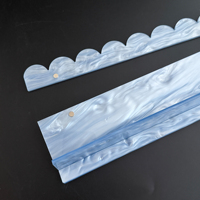 HIMORE Nouveau support en acrylique festonné de haute qualité, luxueux et élégant, épais et stable, pour Mahjong, à bords droits