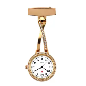 Nieuwe Eenvoudige Vintage Legering Metalen Cijfer Quartz Broche Arts Opknoping Verpleegster Zakhorloge Voor Geschenk Verpleegster Borst Horloge