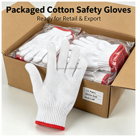 Gants de travail en coton industriel 30-80g, respirants, antidérapants, tricotés pour entrepôt et construction, OEM disponible, couleur personnalisable