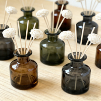 Bouteilles en verre vides personnalisées de luxe 50ml 100ml 150ml transparentes dégradées pour diffuseur à bâtonnets, huile aromatique et parfum d'ambiance