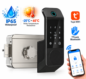 กุญแจล็อคประตูอัจฉริยะ SINON IP65 กันน้ำสำหรับภายนอกอาคาร รองรับ Tuya WiFi TTLock บลูทูธ สแกนลายนิ้วมือ สำหรับประตูเหล็ก - Product Image 1