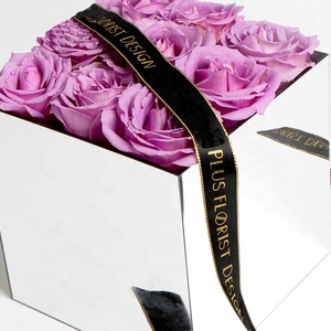9 Holes square Acrylic Flower <strong>Box</strong> Silver <strong>Mirror</strong> Acrylic Rose <strong>Box</strong> - Product Image 6