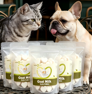 Friandises lyophilisées personnalisables au lait de chèvre pour la santé de la peau et du pelage, soutien pour chiens et chats gestants, probiotiques riches en calcium pour animaux de compagnie - Product Image 1