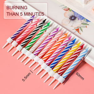 Fabrication de <span class=keywords><strong>bougies</strong></span> d'<span class=keywords><strong>anniversaire</strong></span> faites bougie de gâteau d'<span class=keywords><strong>anniversaire</strong></span> en spirale colorée - Product Image 3