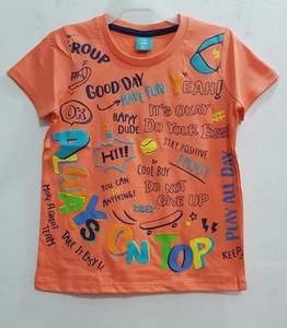 T-shirts à manches courtes pour garçons, en coton 100% tricoté, teint en pièce, de qualité supérieure, décontractés, avec étiquettes de marque originales, issus de surplus de production. - Product Image 4