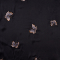 Tela de Tul Brillante con Lentejuelas de Hojas de Bronce de Lujo para Vestidos de Moda Otoño-Invierno y Diseños Personalizados para Escenario