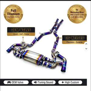 Échappement arrière Boska Titanium Valvetronic pour Mercedes-Benz <span class=keywords><strong>AMG</strong></span> <span class=keywords><strong>GTS</strong></span>/GT (C190) 4.0T 2014-2024, silencieux de performance avec soupape OEM - Product Image 3