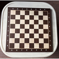 Échiquier en bois d'ébène noir, taille 540x540x15mm, avec tuiles carrées de 58x58mm