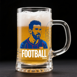 Chopes à bière en verre transparent en gros avec poignée pour fête, mug de <span class=keywords><strong>football</strong></span> mondial créatif pour fête - Product Image 4
