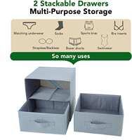 2 paquets de cubes de rangement en tissu avec poignée, bacs de rangement pliables en cube pour étagères, boîtes de rangement pour organiser les bacs de placard