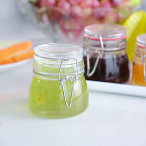 Bocal de mise en conserve <span class=keywords><strong>Weck</strong></span> Transparent 200ml 350ml <span class=keywords><strong>Bocaux</strong></span> écologiques avec couvercles Récipients en verre hermétiques avec joints de serrage - Product Image 2