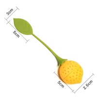 Infuseur à thé mignon réutilisable plus raide écologique Bâton de passoire à thé en silicone Style fruité Infuseur à thé pratique pour feuilles mobiles