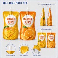 Pochettes souples personnalisées avec bec verseur et bouchon à vis supérieur pour emballage de liquides – Vente en gros