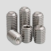 Vis sans tête hexagonale DIN 916 en acier inoxydable 304 avec pointe conique M2-M16 Classe 4.8 & 6.8 Finition oxyde noir