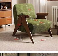 Fauteuil individuel, chaise de loisirs de style designer, vintage espagnol, rétro, nostalgique, pour balcon, chaise en bois massif pour maison d'hôtes