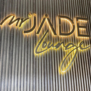 Insegne Luminose in Acciaio Inox con Retroilluminazione, Lettere 3D LED Personalizzate in Metallo Dorato Spazzolato <span class=keywords><strong>per</strong></span> Esterni - Product Image 2