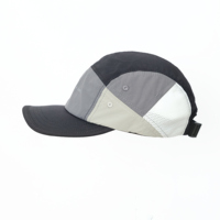 Casquette de camping 5 panneaux, color block, logo brodé personnalisé, ajustable, pour sports de plein air – Fournisseur direct usine