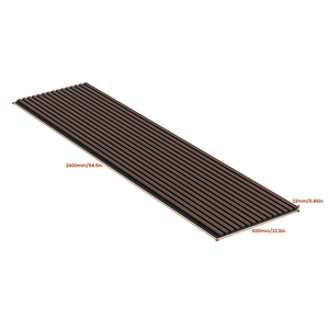 Pannello Acustico in Doghe di Legno 2400mm*600mm <span class=keywords><strong>per</strong></span> Decorazione d'Interni, Akupanel di Alta Qualità <span class=keywords><strong>per</strong></span> Decorazione Pareti Casa - Product Image 4