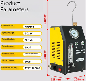 <span class=keywords><strong>Détecteur</strong></span> <span class=keywords><strong>de</strong></span> fuite <span class=keywords><strong>de</strong></span> <span class=keywords><strong>fumée</strong></span> automobile 12V XRD-303, testeur <span class=keywords><strong>de</strong></span> fuite <span class=keywords><strong>de</strong></span> tuyau du système EVAP avec pompe à air intégrée et manomètre 19 PSI - Product Image 2