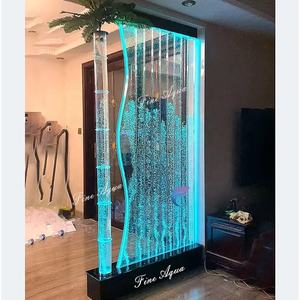 Pared de Pantalla de Burbujas de Agua Acrílica en Forma de S de Gran Venta con Iluminación LED para Decoración del Hogar Pantallas y Divisores de Habitación Modernos - Product Image 1